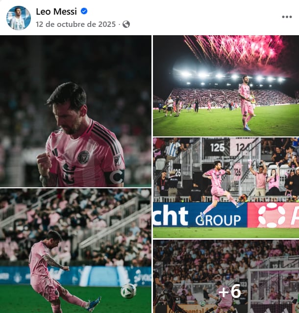 Lionel Messi muestra sus logros deportivos en Facebook.