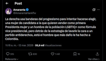 La ahora senadora Amaranta Hank