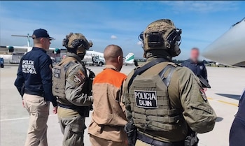 Henao Gutiérrez es requerido por la Corte Distrital del Distrito Sur de Florida por cargos relacionados con presuntos acuerdos para distribuir e importar cocaína y operaciones de lavado de dinero - crédito Policía Nacional de Colombia
