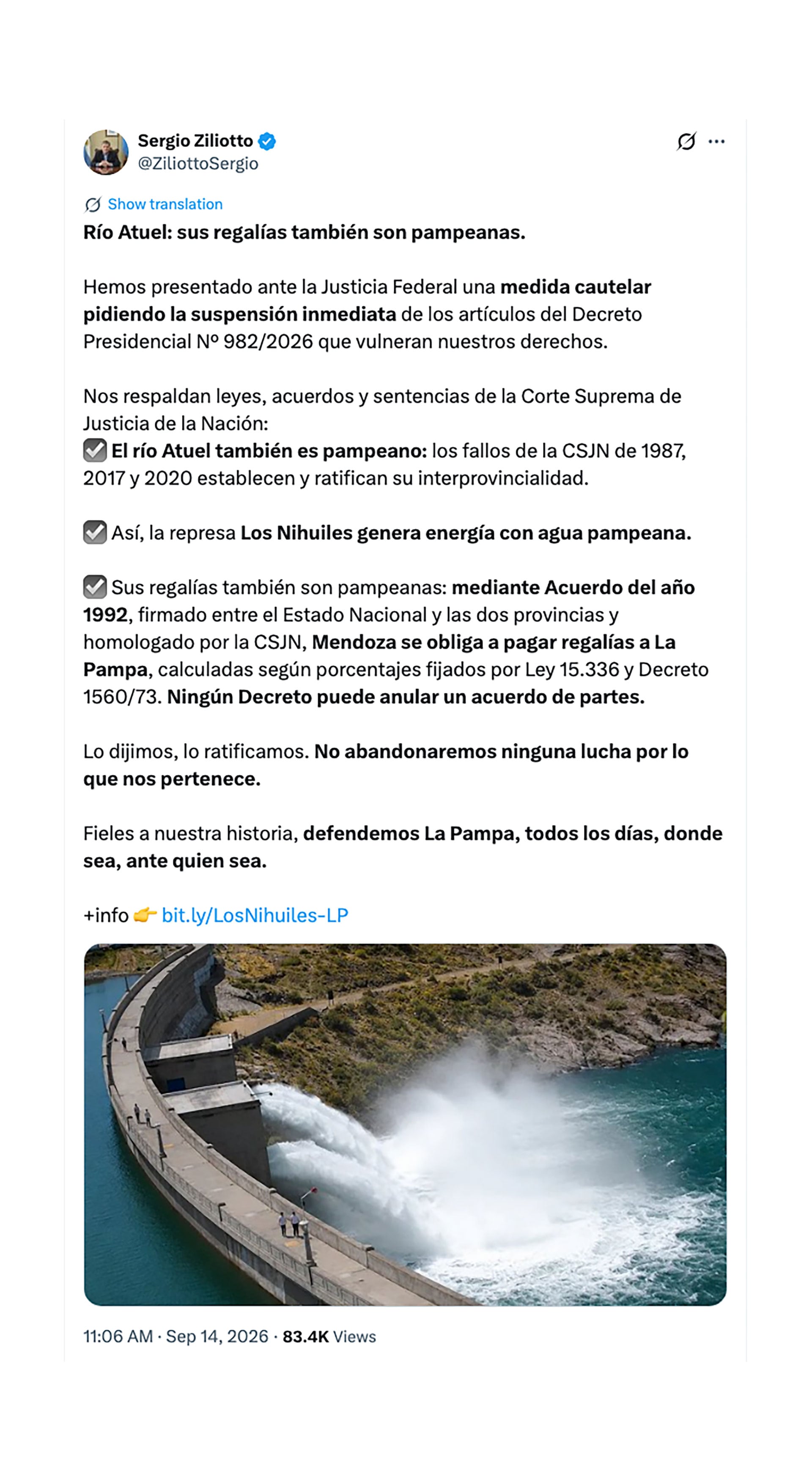 Los mandatarios provinciales se cruzaron a través de la red social X.