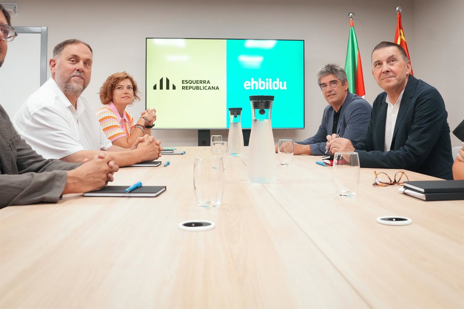 Bildu y ERC, en 2025. (Europa Press)