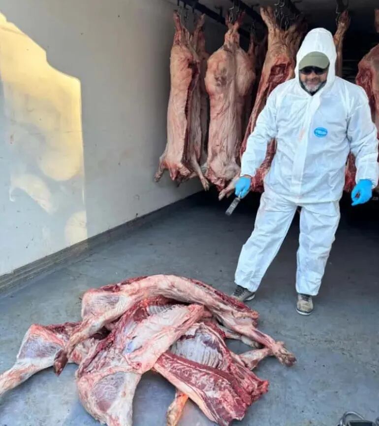En total se decomisaron más de mil kilos de carne