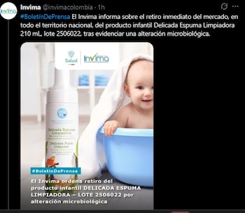 La notificación oficial de Invima