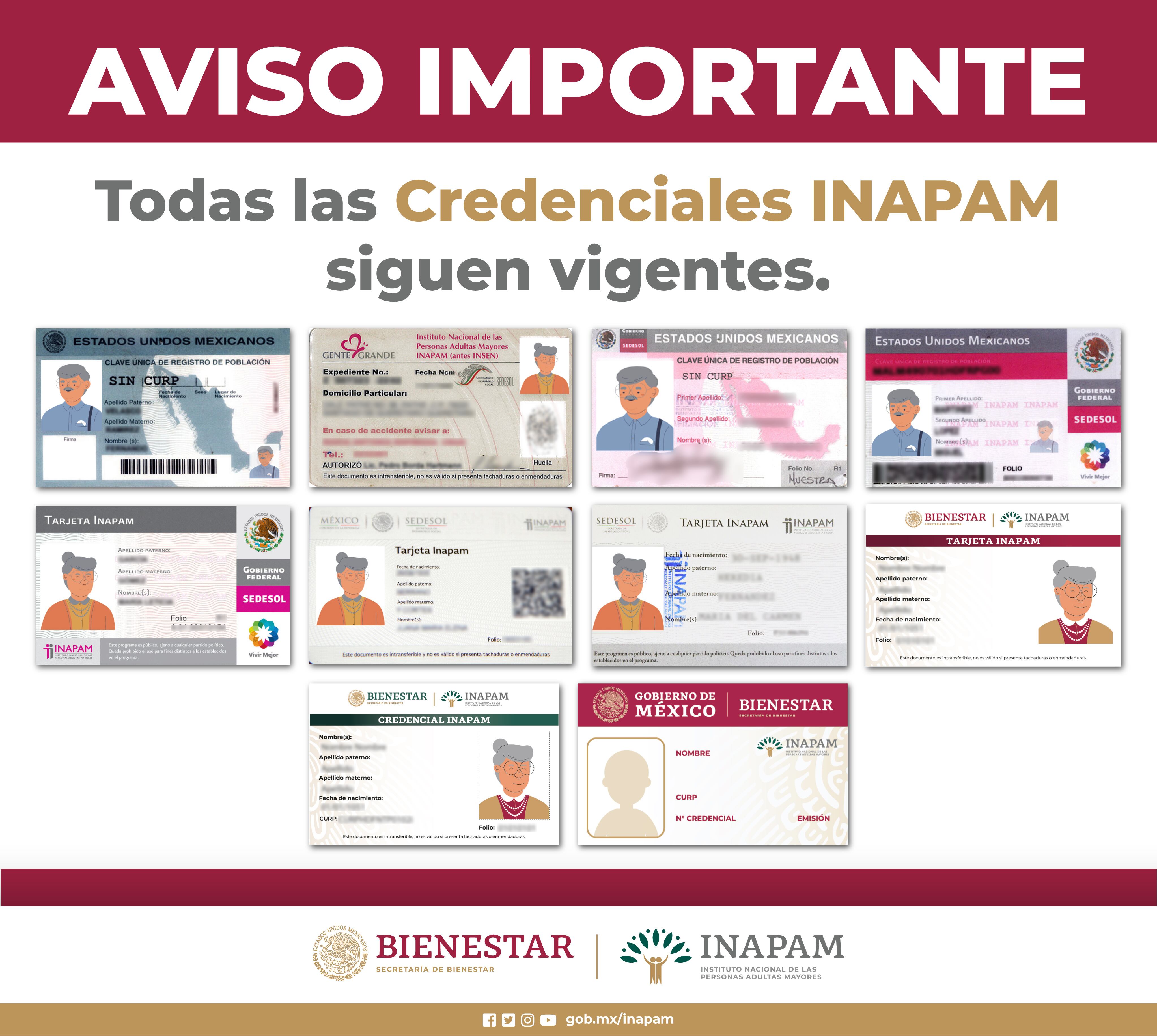 Lanzan advertencia a adultos mayores sobre las tarjetas del INAPAMCréditos: (X/INAPAM)