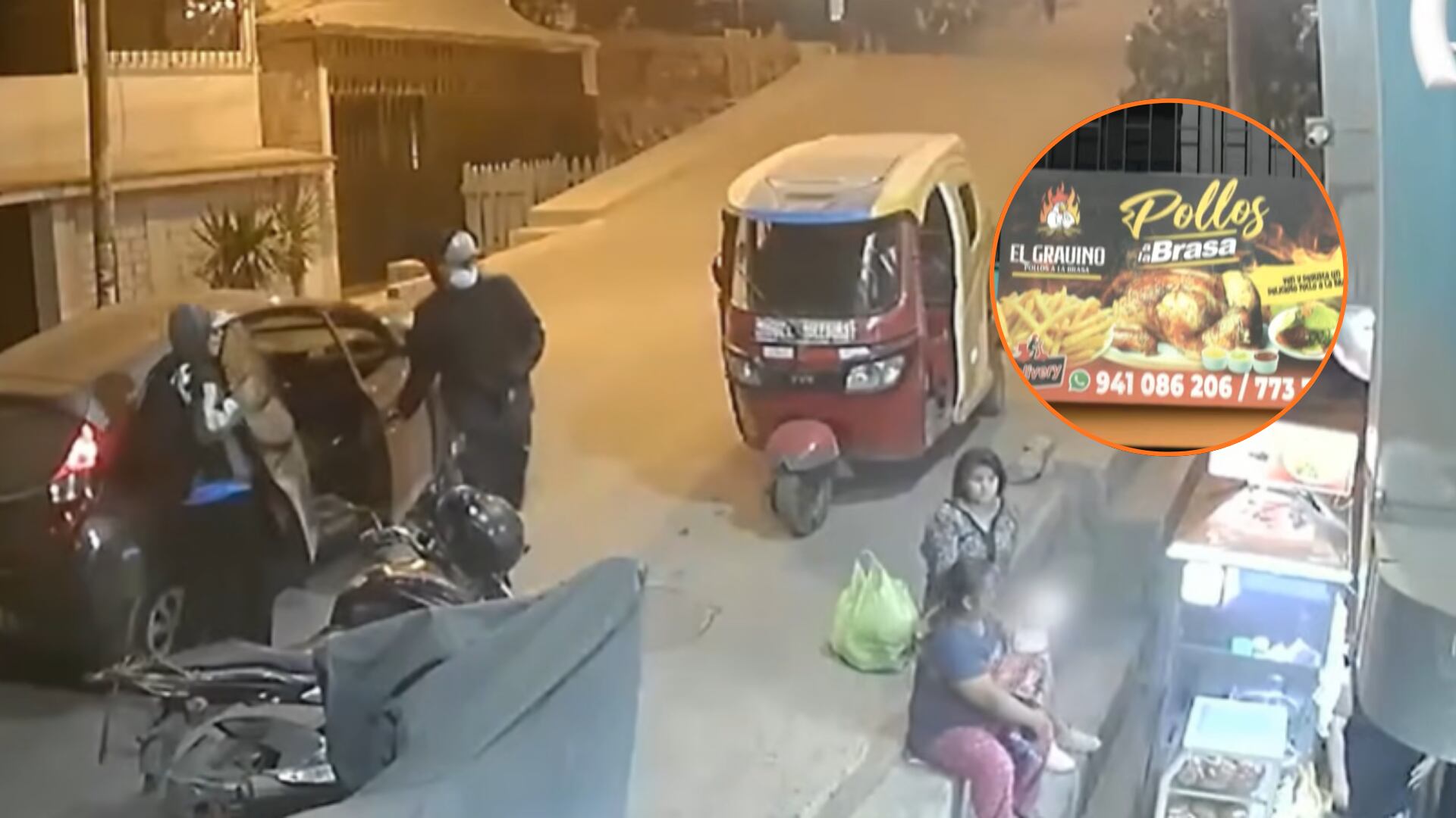 Delincuentes asaltan pollería en San Juan de Miraflores frente a niños y cámaras| Foto: Panamericana TV