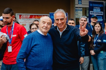 Armando Cavalieri y Carlos Pérez, del Sindicato de Comercio