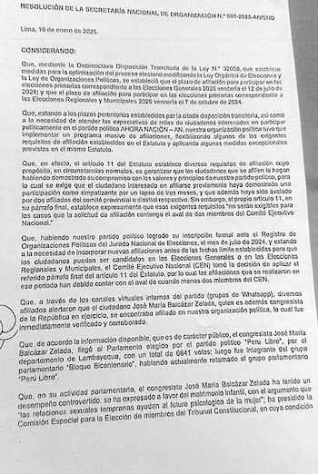 Resolución que declara nula la