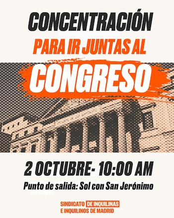 Convocatoria del Sindicato de Inquilinas para este viernes.