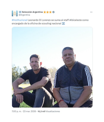 El posteo con la confirmación