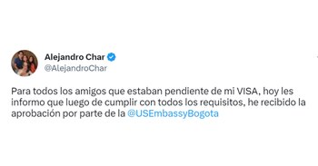Alejandro Char en twitter