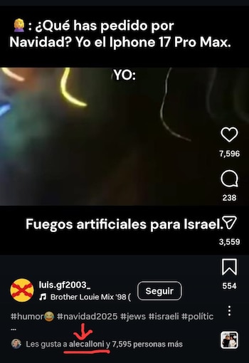 El "me gusta" que dio