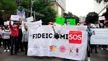 Protesta Fideicomisos Senado (Foto: Cuartoscuro)