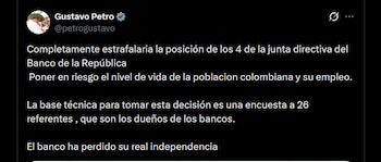 Gustavo Petro - crédito @petrogustavo/X