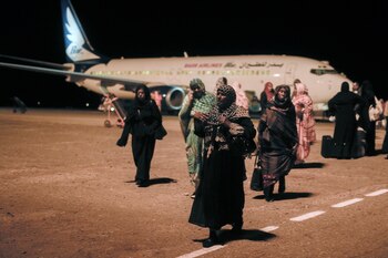 Un grupo de sudaneses que