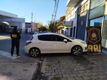 El auto secuestrado durante el