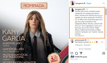La artista tiene cuatro nominaciones