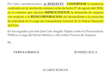 PJ confirma que no ordenará