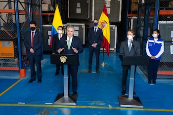 El presidente, Iván Duque, recibió