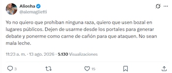 Maglietti anunció que llevará los mensajes violentos a la Justicia y cuestionó a los portales que, según dijo, sacaron sus palabras de contexto