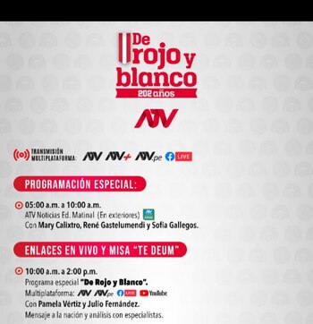 Programación por Fiestas Patrias de