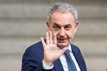 José Luis Rodríguez Zapatero llega a la Audiencia Nacional (AP Foto/Bernat Armangue)