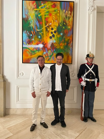 Reunión de Gustavo Petro e Iván Cepeda ´para definir el liderazgo de la oposición en el Gobierno De la Espriella - crédito @IvanCepedaCast/X