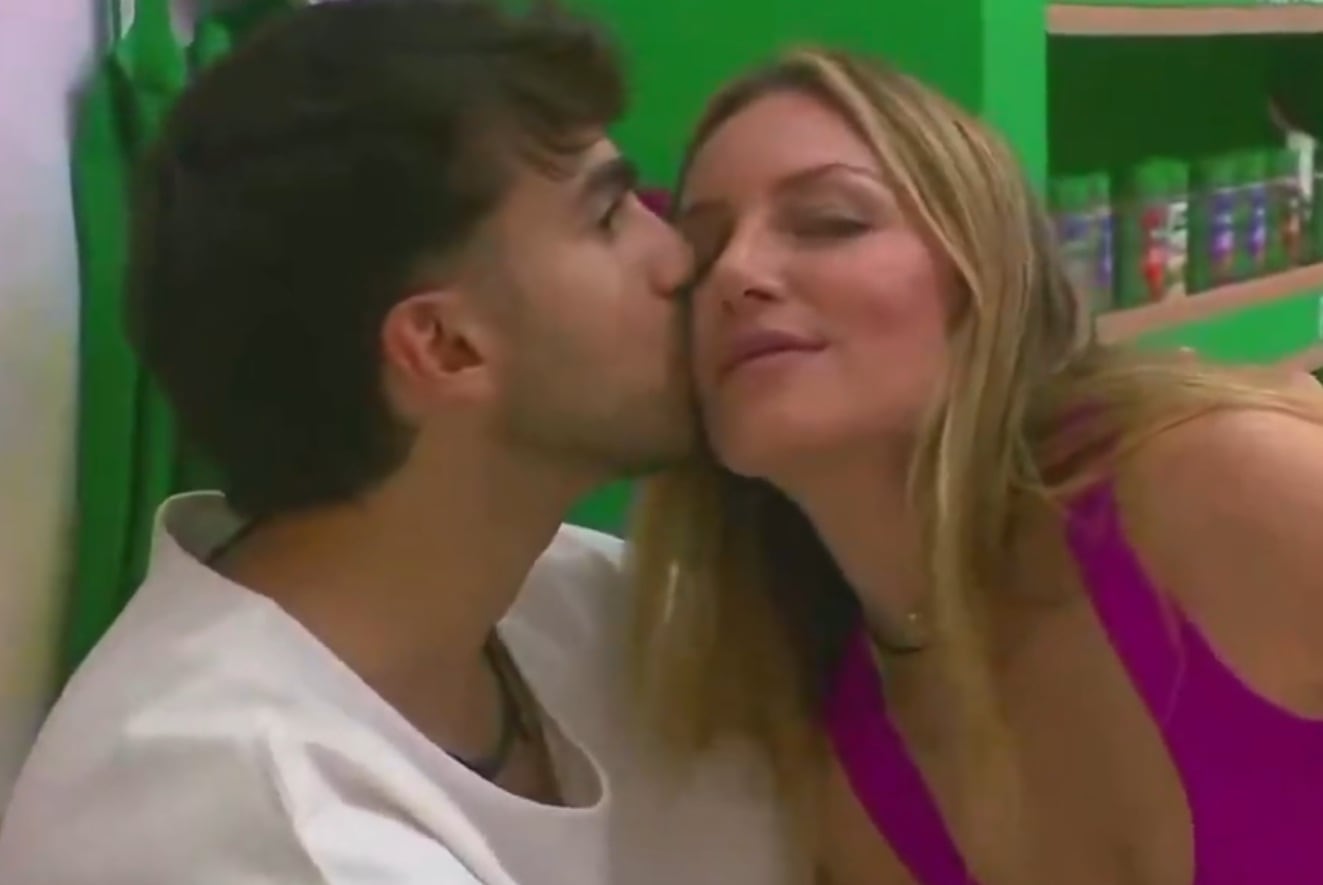 Beso de Fede Vigevani a Gema Garoa (Captura de Pantalla)