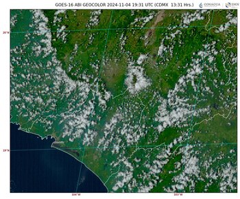 Imagen 2: GOES 16 ABI GEOCOLOR, 13:31 h (hora local).