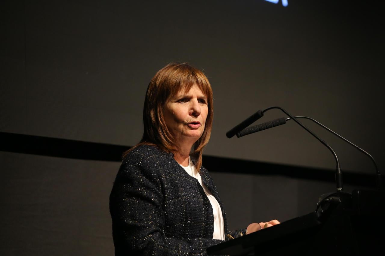 Patricia Bullrich en el congreso de La Libertad Avanza en PBA