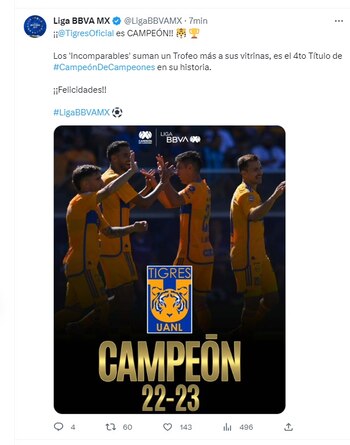 Tigres se coronó campeón de