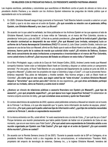 El documento que circula en