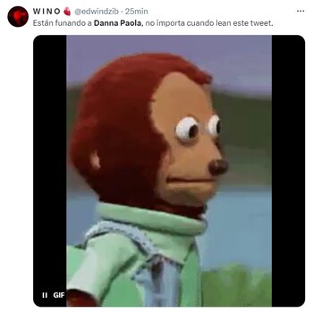 Cancelan con MEMES a Danna Paola. Foto: X