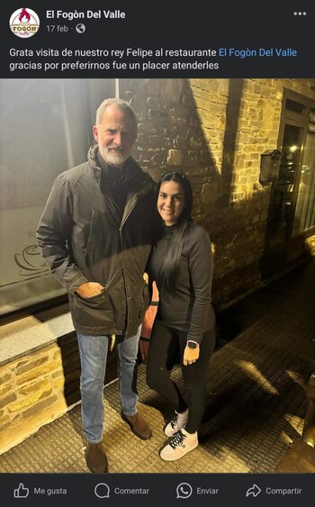 El rey de España estuvo,