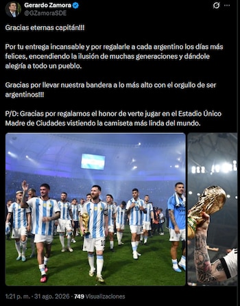 Los mensajes del arco político para Lionel Messi tras su retiro de la selección argentina