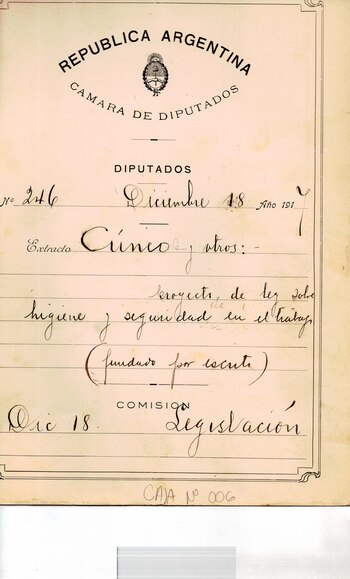 Proyecto de ley sobre higiene