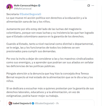Mafe Carrascal resaltó que las