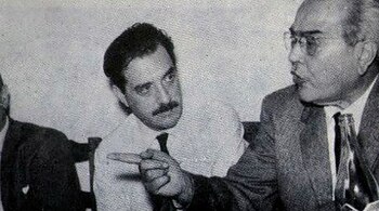 Raúl Alfonsín y Ricardo Balbín