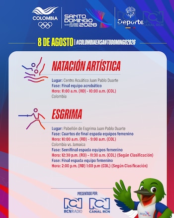 La natación artística y la esgrima es una de las últimas cartas de la delegación deportiva para sumar más medallas-crédito Comité Olímpico Colombiano