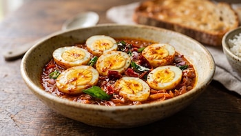 Receta de huevos al curry, rápida y fácil