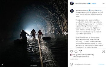 La publicación de Leonardo DiCaprio