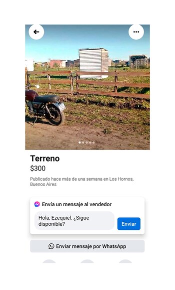 Este terreno se vende a