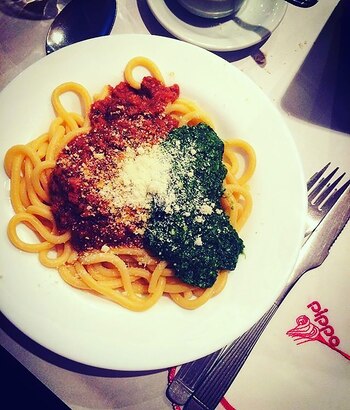 El plato de pastas típico