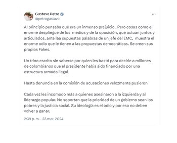 El presidente cuestionó que se
