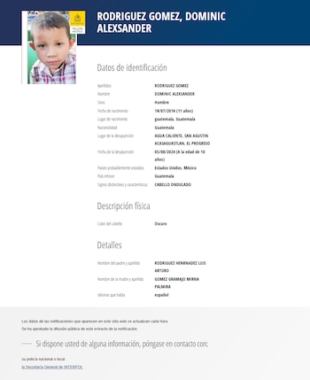 La interpol mantiene en sus registro de alertas amarillas, abundantes casos de niños y niñas hondureños desaparecidos.