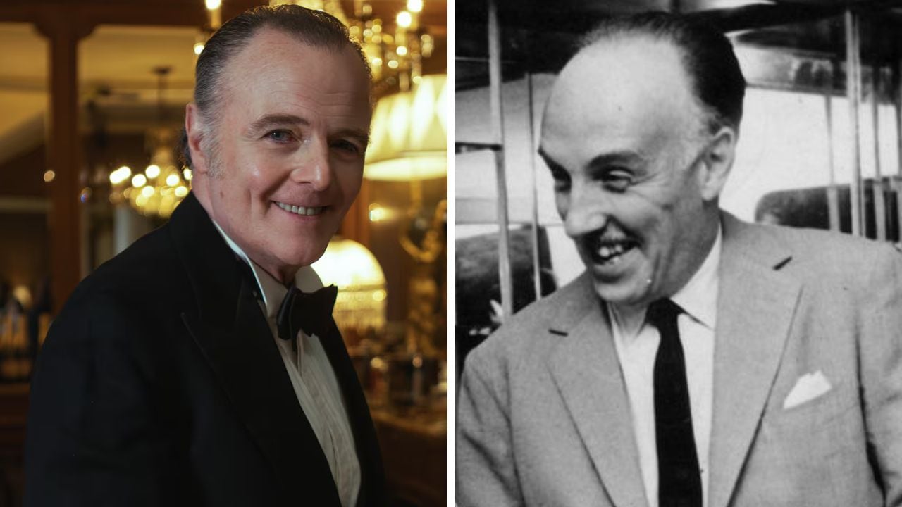 Luis Machín como Carlos A. Petit, el empresario teatral, guionista y director al que la serie señala como la persona que descubrió a Moria y la llevó al teatro