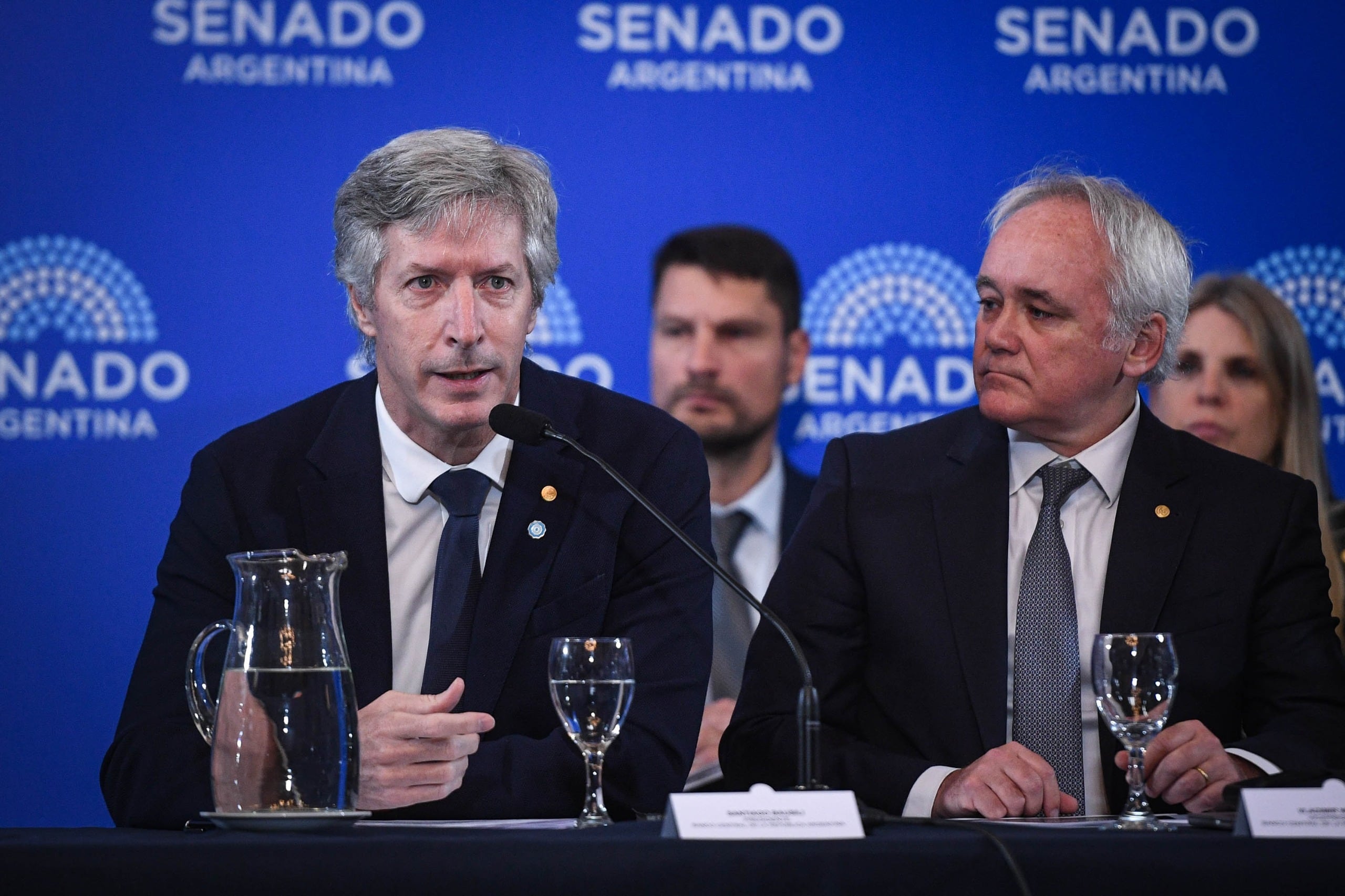 El presidente del Banco Central, Santiago Bausili, y el vice del BCRA; Vladimir Werning