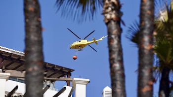 Unas 90 personas trabajan para el control del incendio en Benahavís, ya estabilizado