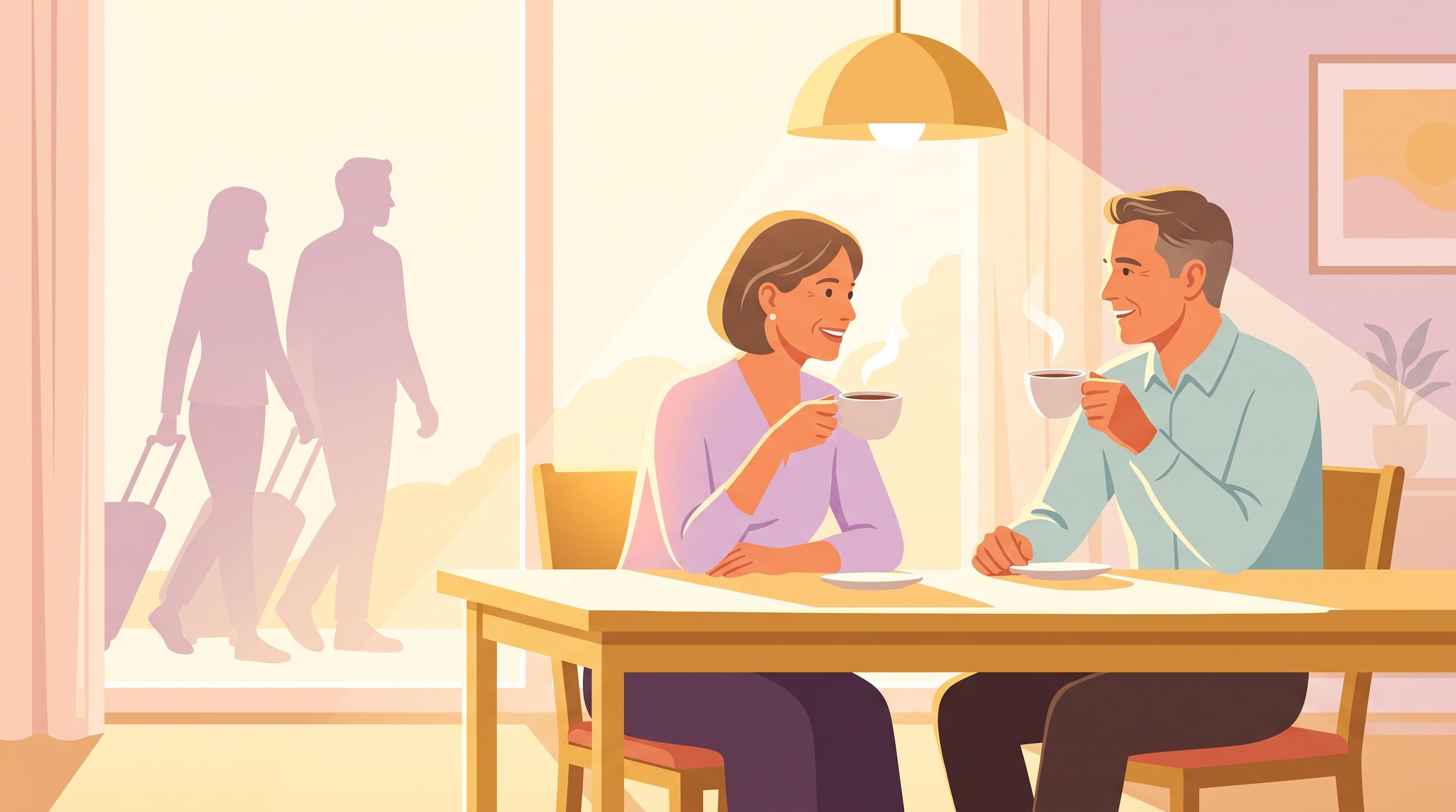 Un estudio reveló que la independencia de los hijos no implica necesariamente una disminución de la felicidad y el bienestar emocional de los padres (Imagen Ilustrativa Infobae)