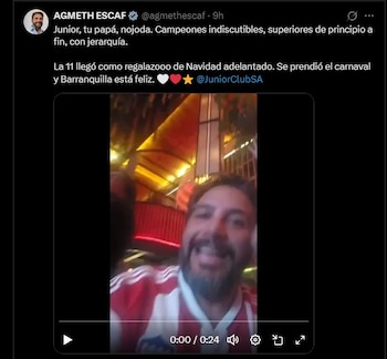 Agmeth Escaf destacó el triunfo