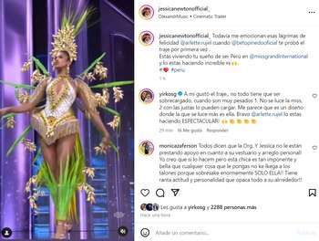 Arlette Rujel lució traje típico